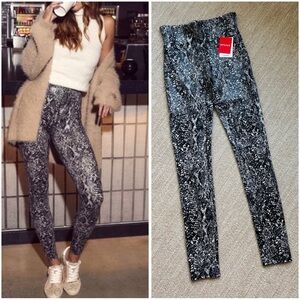 SPANX Faux Leather Snake Shine Leggings